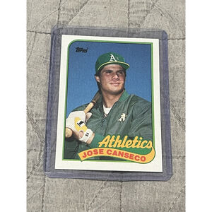 1989 Topps - Jose Canseco #500 2 Errors No Capital “C” Cut Off Stats Collectors